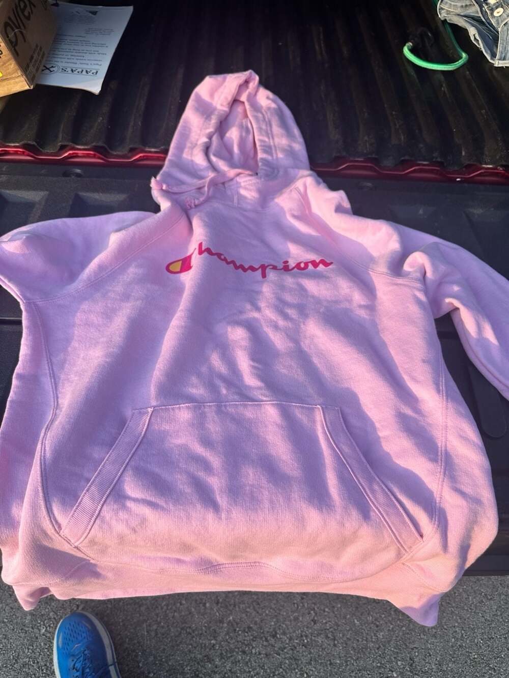 Champion Authentic Athleticwear Pink Hoodie Sweatshirt Size M